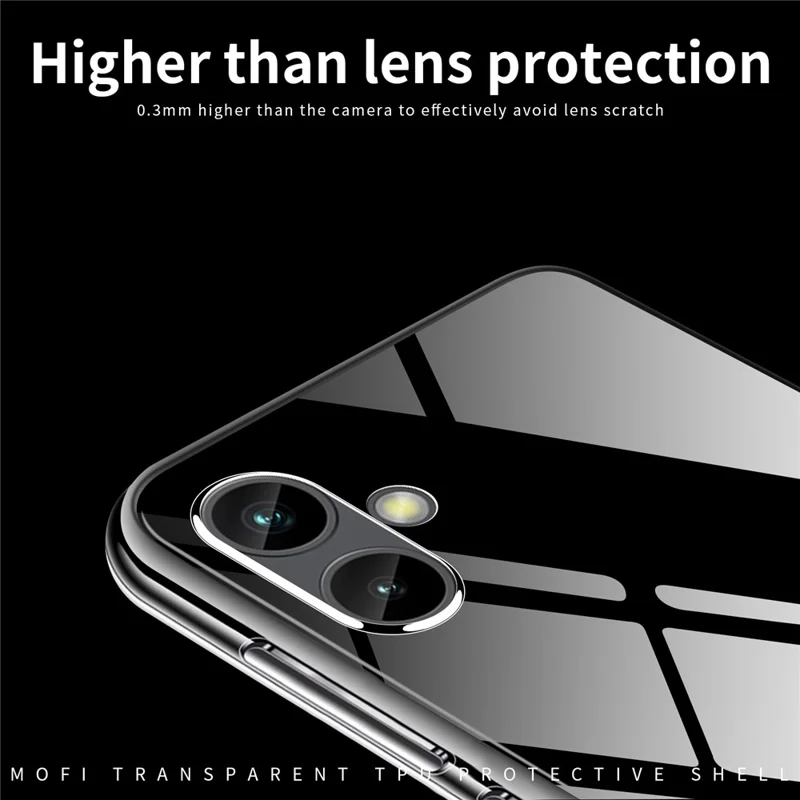 MOFI Rückenschale für Samsung Galaxy A04e 4G / F04 4G / M04 4G, TPU-Handyhülle mit Sturzschutz, hochtransparente Schutzhülle