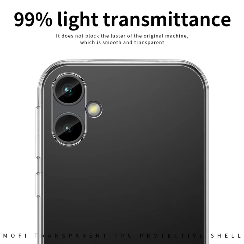 MOFI Rückenschale für Samsung Galaxy A04e 4G / F04 4G / M04 4G, TPU-Handyhülle mit Sturzschutz, hochtransparente Schutzhülle