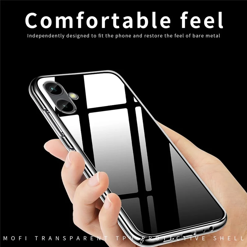 MOFI Rückenschale für Samsung Galaxy A04e 4G / F04 4G / M04 4G, TPU-Handyhülle mit Sturzschutz, hochtransparente Schutzhülle