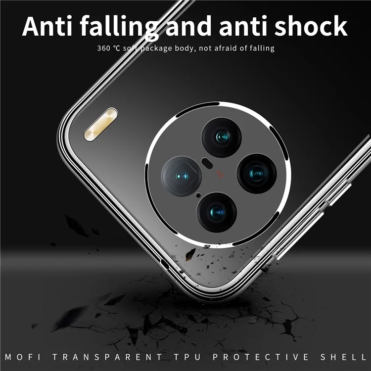 MOFI Back Shell per vivo X90 Pro+ 5G, Custodia in TPU flessibile, resistente ai graffi, ad alta trasparenza, protezione