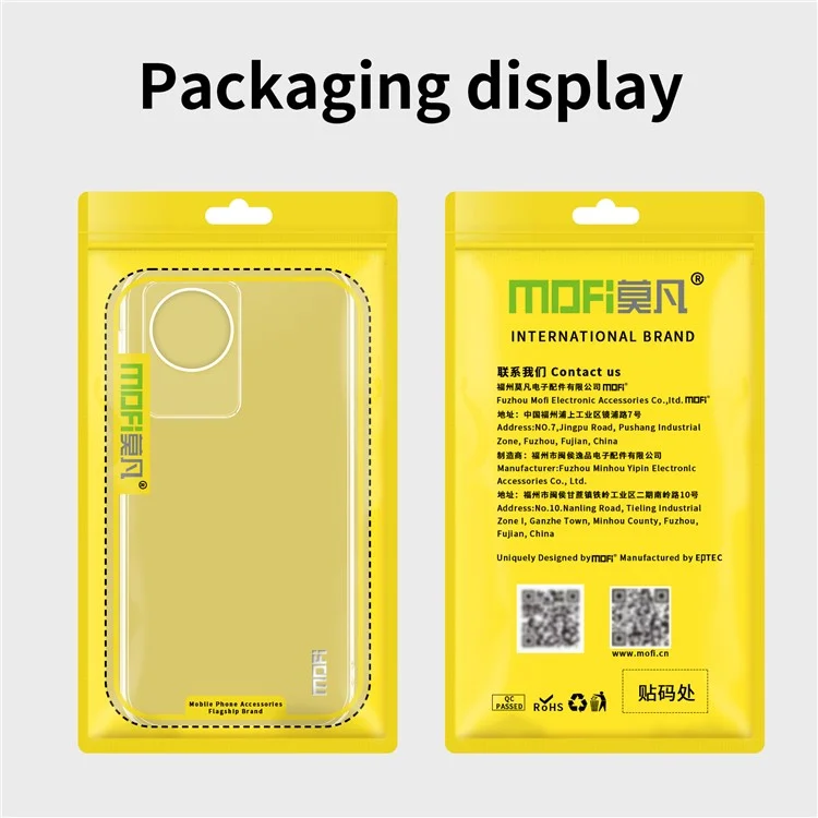 MOFI For vivo Y02 4G Soft TPU Phone Case, Collision Resistant Transparent Phone Cover