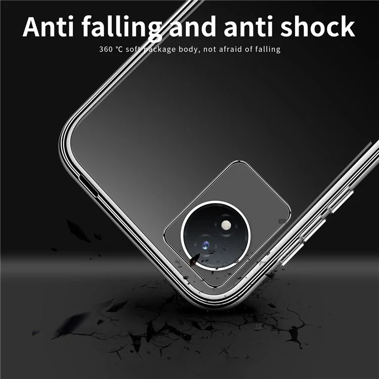 MOFI For vivo Y02 4G Soft TPU Phone Case, Collision Resistant Transparent Phone Cover