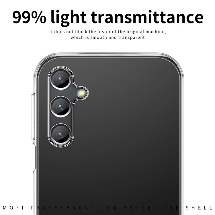 MOFI Custodia Telefonica Trasparente in TPU per Samsung Galaxy A14 5G, Antigraffio Antiurto Cover Cellulare