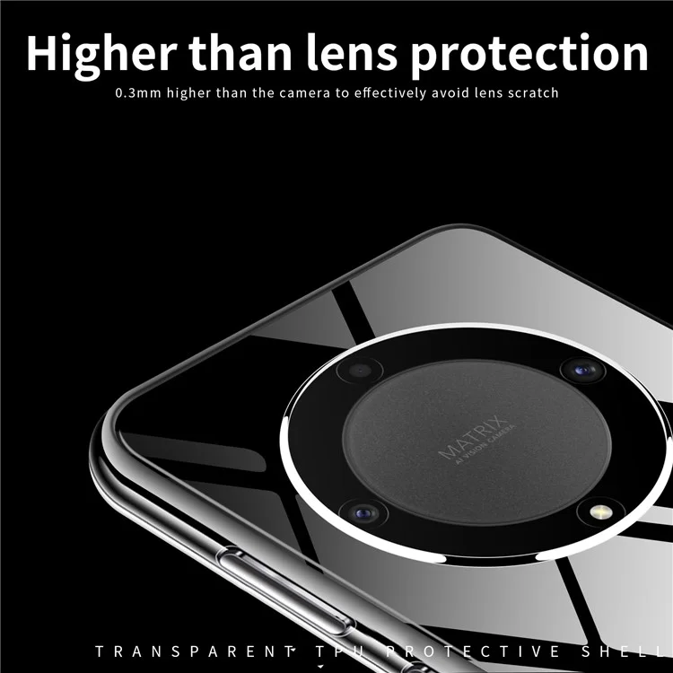 Coque de téléphone MOFI TPU pour Honor X9a 5G / X40 5G / Magic5 Lite 5G, protecteur de téléphone à dos transparent