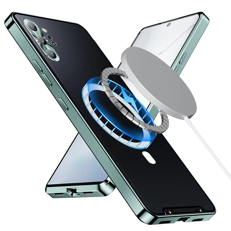 Anti-scratch Phone Cover For Samsung Galaxy Note 10 Plus 4G Metal Edge + Lens Protection Matte Phone Case - Green