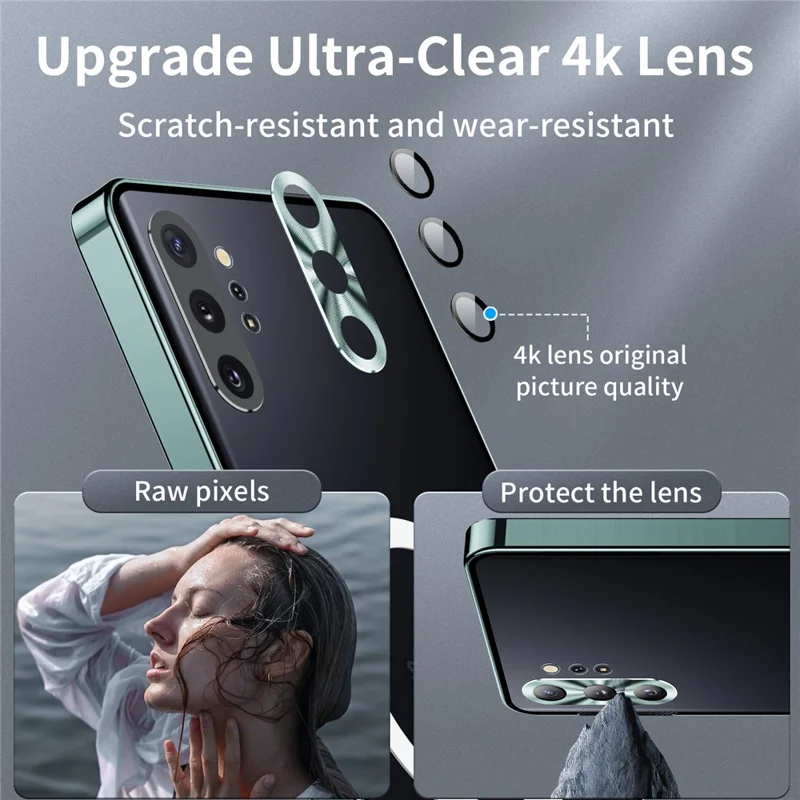 Anti-scratch Phone Cover For Samsung Galaxy Note 10 Plus 4G Metal Edge + Lens Protection Matte Phone Case - Green