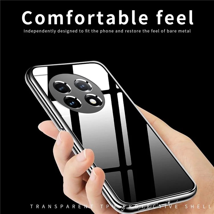 MOFI для OnePlus 11R 5G / Ace 2 5G Прозрачный чехол для телефона Гибкий ударостойкий чехол для сотового телефона