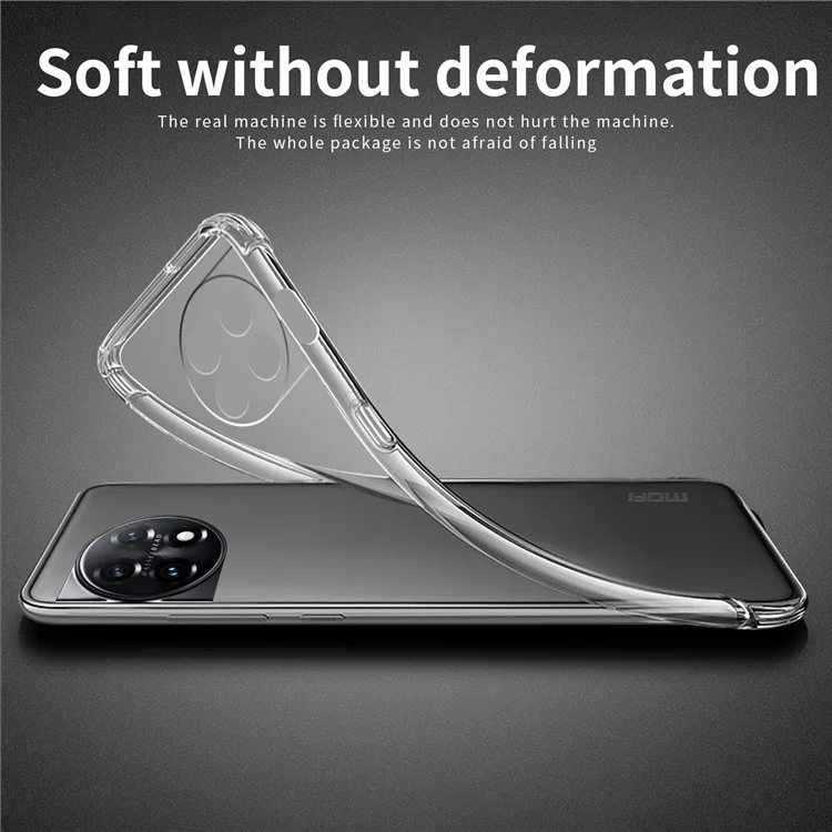 MOFI Protective Phone Case for OnePlus 11 5G , Soft TPU Anti-scratch Mobile Phone Cover