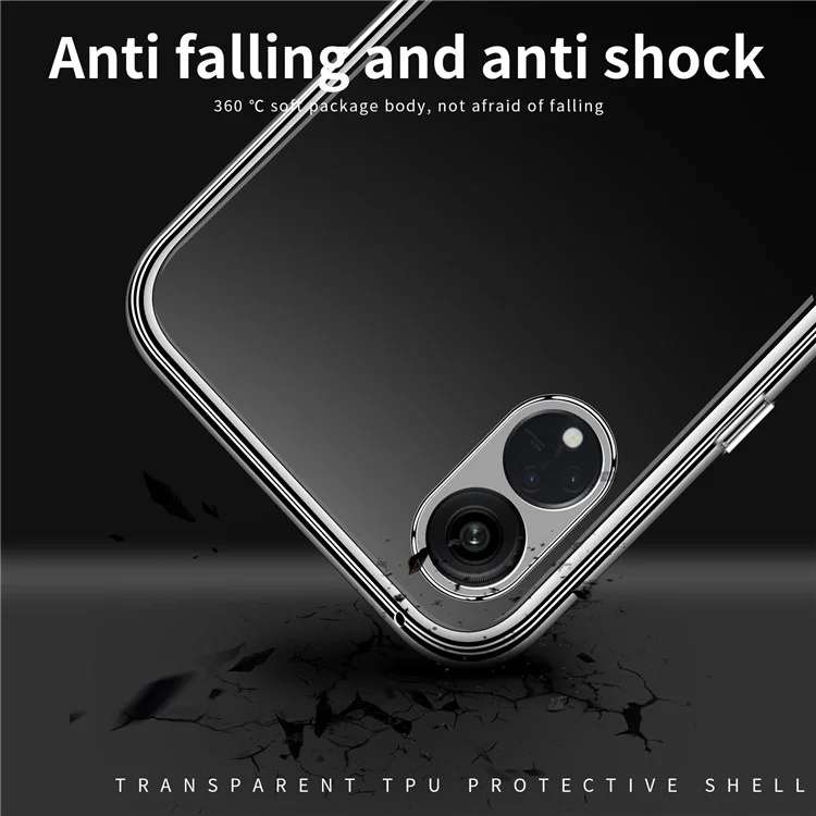 MOFI para Oppo Reno8 T 4G Capa de Telefone Transparente Caso de Telefone TPU com Proteção de Câmera