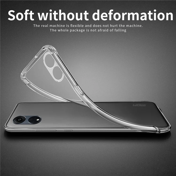 MOFI para Oppo Reno8 T 4G Capa de Telefone Transparente Caso de Telefone TPU com Proteção de Câmera