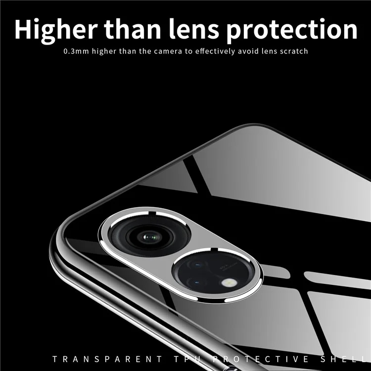MOFI para Oppo Reno8 T 4G Capa de Telefone Transparente Caso de Telefone TPU com Proteção de Câmera