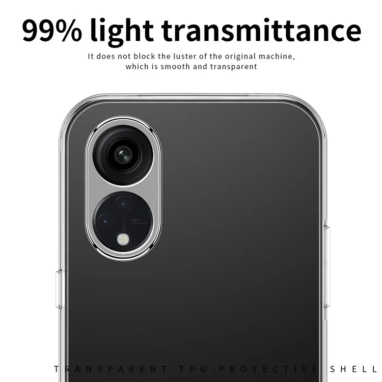 MOFI para Oppo Reno8 T 4G Capa de Telefone Transparente Caso de Telefone TPU com Proteção de Câmera