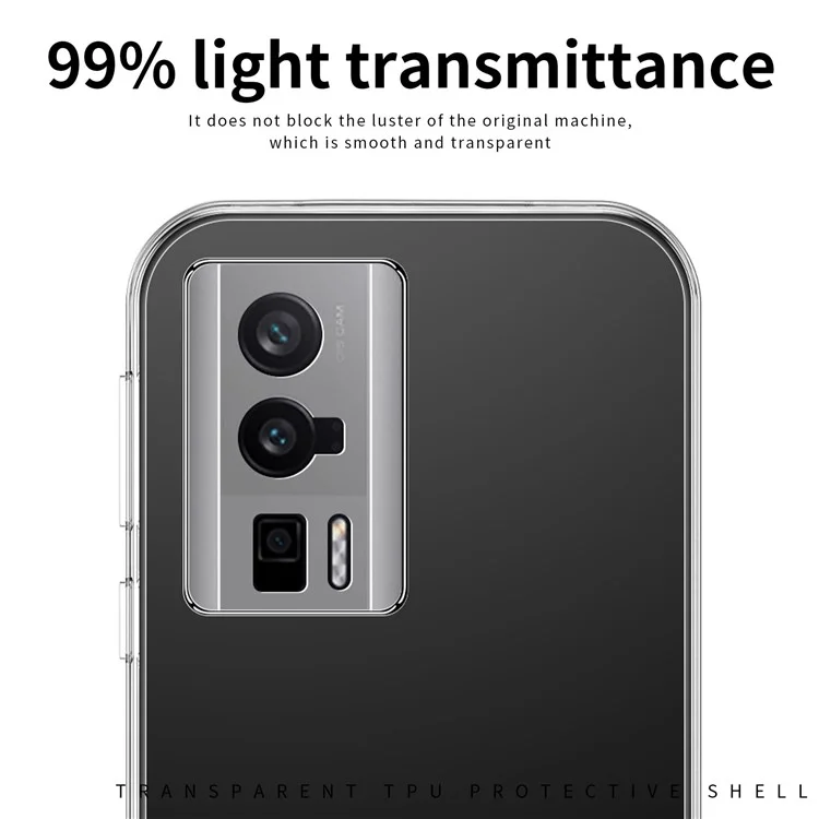 MOFI para Xiaomi Poco F5 Pro 5G / Redmi K60 Pro 5G / K60 5G Funda para teléfono Soft TPU Resistente a los arañazos