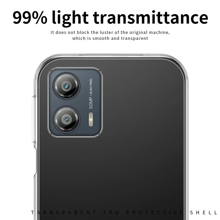 MOFI для Motorola Moto G53 5G Clear Phone Case Flexible TPU Protective Cover
