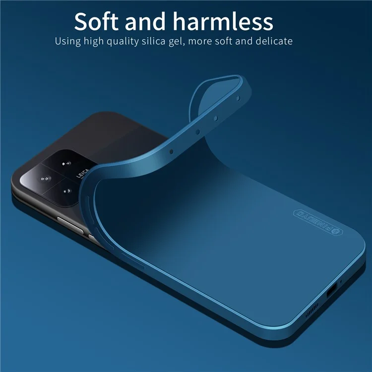 PINWUYO JK TPU-2 Series TPU Phone Case for Xiaomi 13 5G Fiber Flocking Lining Precise Cutouts Cover - Dark Blue