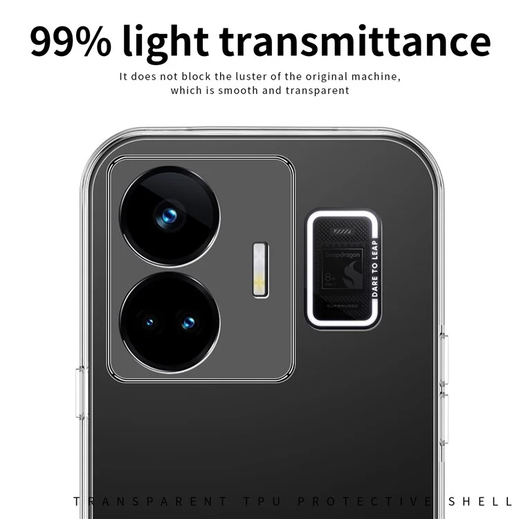 MOFI Anti-scratch Protective Case for Realme GT Neo 5 5G , Soft TPU Mobile Phone Cover