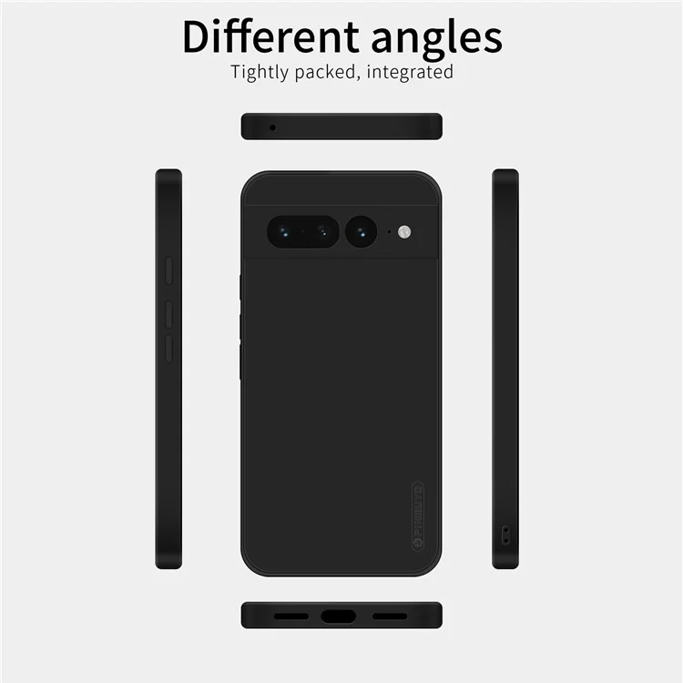PINWUYO JK TPU-2 Serie für Google Pixel 7 Pro 5G Handyhülle Faser Flock Futter Schutzhülle - Dunkelblau