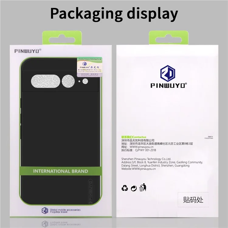 PINWUYO JK TPU-2 Serie für Google Pixel 7 Pro 5G Handyhülle Faser Flock Futter Schutzhülle - Dunkelblau