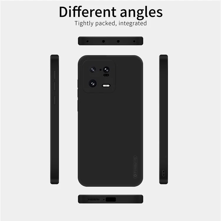 PINWUYO For Xiaomi 13 Pro 5G TPU Phone Case Fiber Flocking Lining Cell Phone Cover - Dark Blue