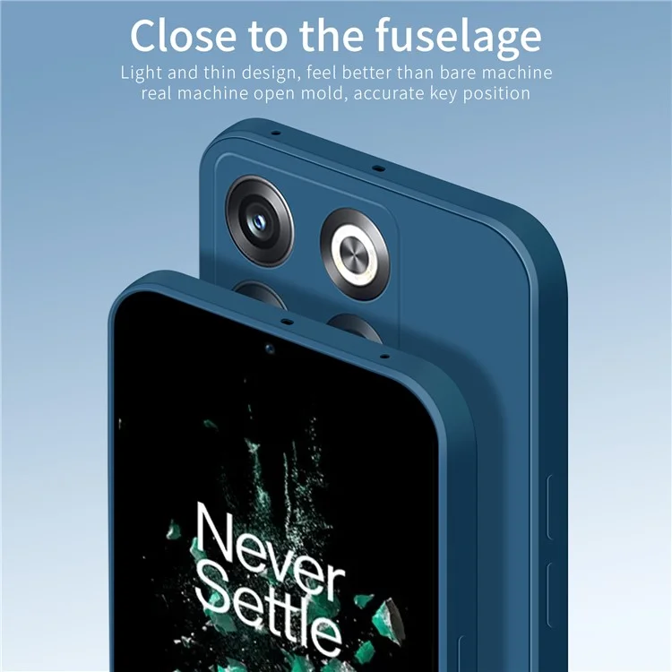 PINWUYO For OnePlus Ace Pro 5G / 10T 5G Phone TPU Case Fiber Flocking Lining Anti-Drop Phone Cover - Dark Blue