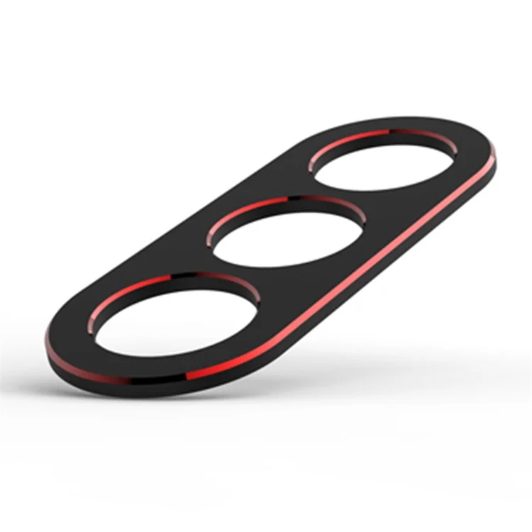 For Samsung Galaxy S23 Metal Bumper Frame Hard Phone Case with Camera Lens Cover - Black / Red