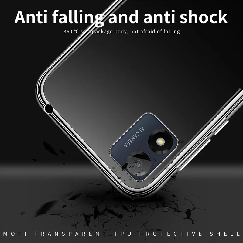 MOFI For Motorola Moto E13 4G Soft TPU Phone Case Transparent Anti-drop Cell Phone Cover