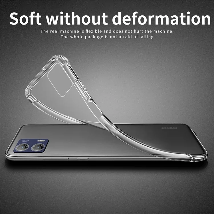 MOFI для Motorola Moto G73 5G Ударопрочный чехол Прозрачный мягкий TPU чехол для телефона