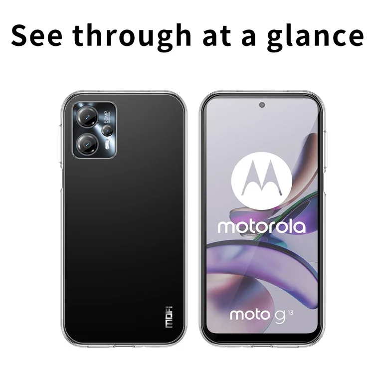 MOFI For Motorola Moto G13 4G / G23 4G Прозрачный ударопрочный чехол Мягкий TPU Phone Cover