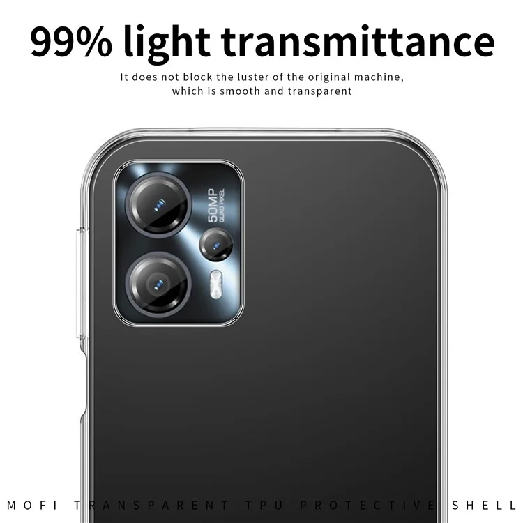MOFI For Motorola Moto G13 4G / G23 4G Прозрачный ударопрочный чехол Мягкий TPU Phone Cover