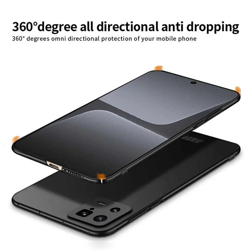 MOFI JK PC Series-1 Shield For Xiaomi 13 Pro 5G Cell Phone Case Matte Surface Hard PC Cover - Black