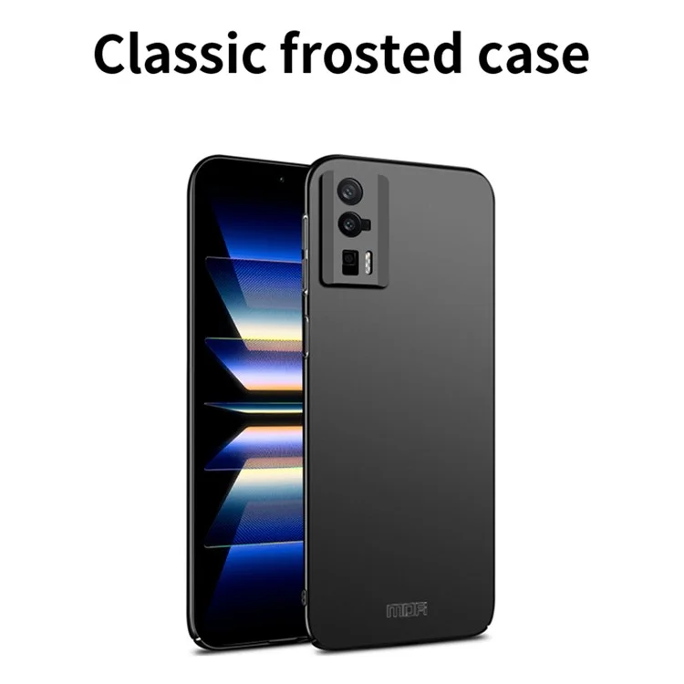MOFI JK PC Série-1 Bouclier pour Xiaomi Poco F5 Pro 5G / Redmi K60 Pro 5G / K60 5G Étui de téléphone dur anti-traces de doigts mat - Noir 