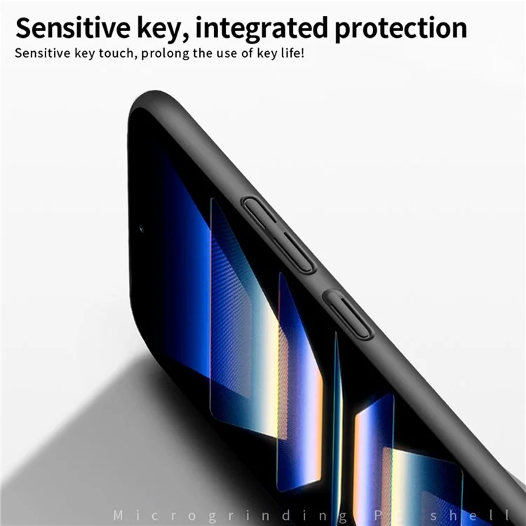 MOFI JK PC Série-1 Bouclier pour Xiaomi Poco F5 Pro 5G / Redmi K60 Pro 5G / K60 5G Étui de téléphone dur anti-traces de doigts mat - Noir 