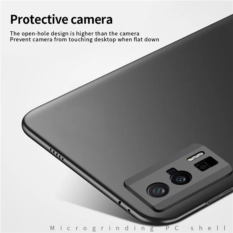 MOFI JK PC Série-1 Bouclier pour Xiaomi Poco F5 Pro 5G / Redmi K60 Pro 5G / K60 5G Étui de téléphone dur anti-traces de doigts mat - Noir 