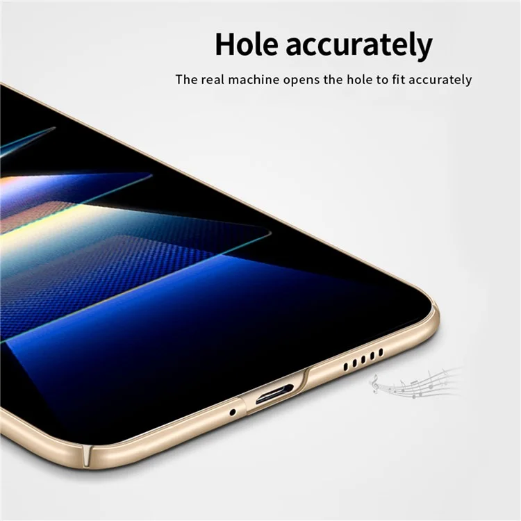 MOFI JK PC Série-1 Bouclier pour Xiaomi Poco F5 Pro 5G / Redmi K60 Pro 5G / K60 5G Étui de téléphone dur anti-traces de doigts mat - Noir 