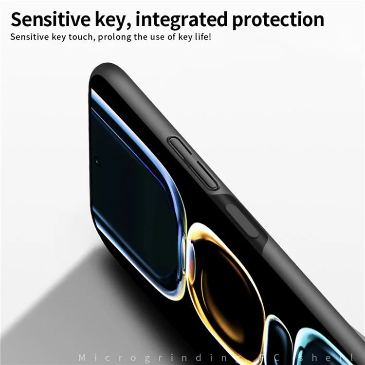 MOFI JK Serie PC-1 Escudo para Xiaomi Redmi K60E 5G Carcasa rígida antiarañazos de PC mate - Negro 