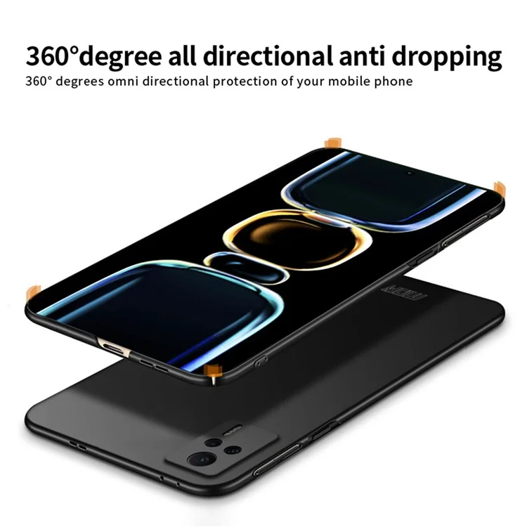 MOFI JK Serie PC-1 Escudo para Xiaomi Redmi K60E 5G Carcasa rígida antiarañazos de PC mate - Negro 