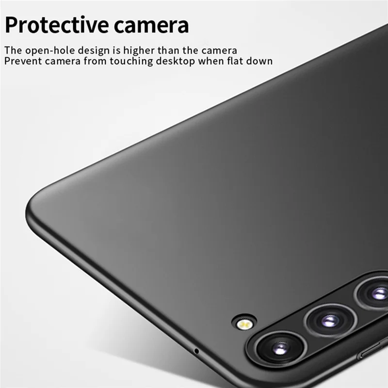 PINWUYO PC Series for Samsung Galaxy S23+ Matte Case Cell Phone Cover with Magnetic Ring Holder - Black