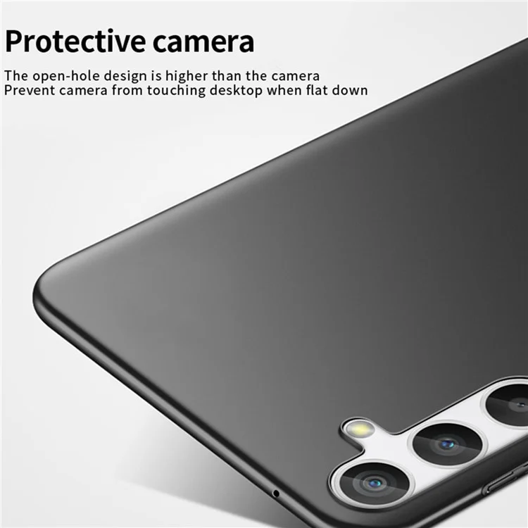 PINWUYO PC-Serie für Samsung Galaxy A34 5G, matter Handyhülle Smartphone-Cover mit magnetischem Ringhalter - Schwarz