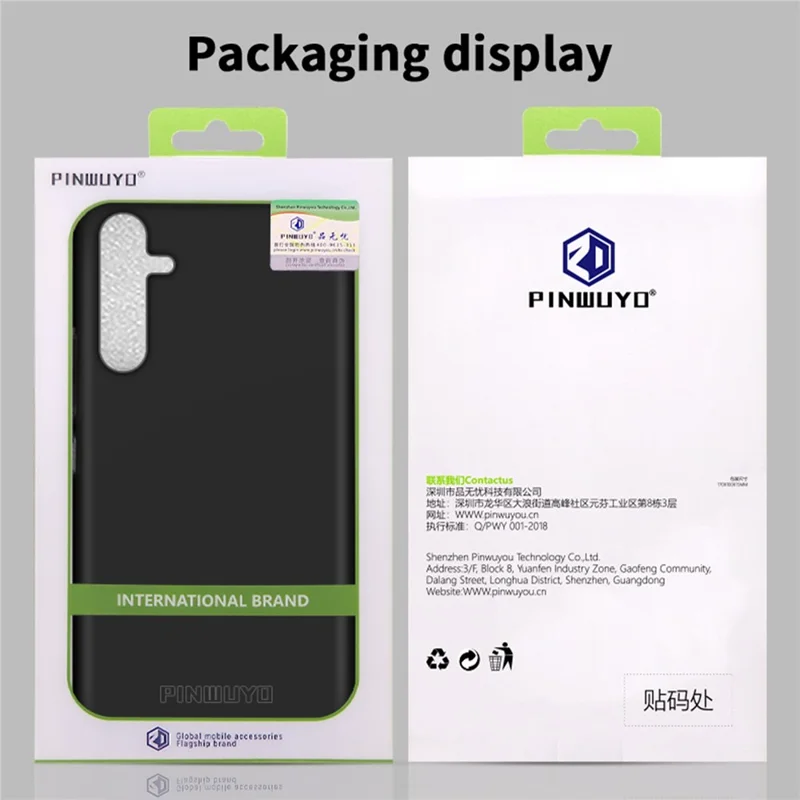 PINWUYO PC Series for Samsung Galaxy A34 5G Matte Phone Case Smartphone Cover with Magnetic Ring Holder - Blue
