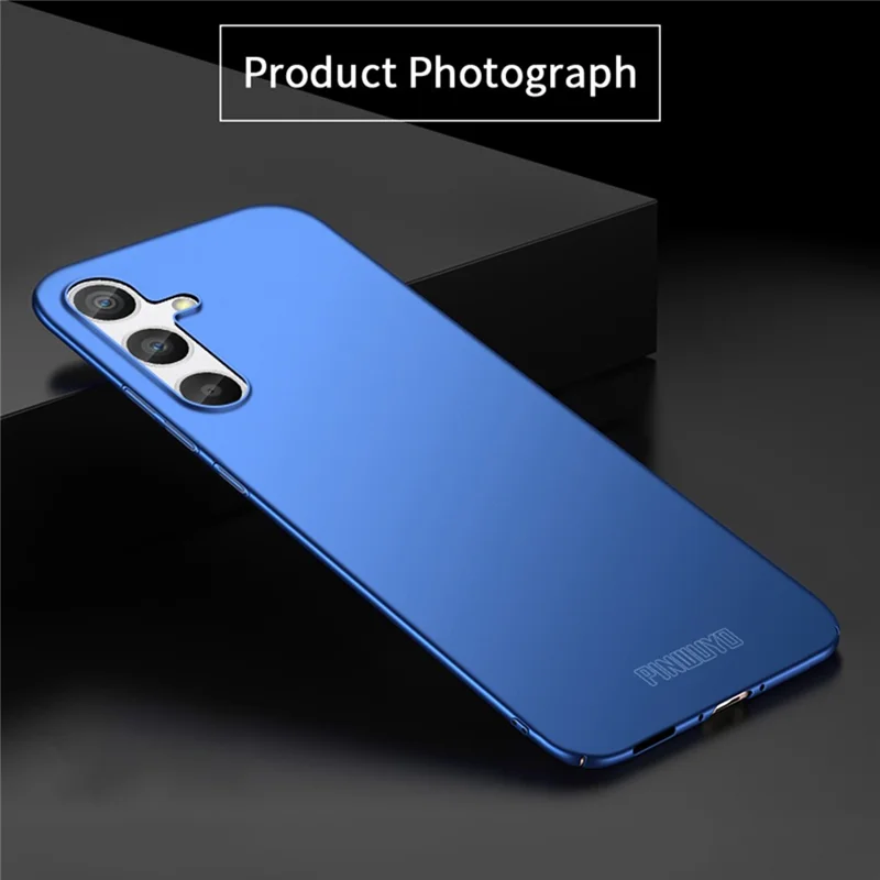 PINWUYO PC Series for Samsung Galaxy A34 5G Matte Phone Case Smartphone Cover with Magnetic Ring Holder - Blue
