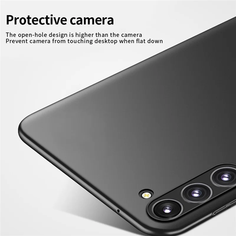 PINWUYO PC Series Phone Case para Samsung Galaxy S23 Funda de teléfono mate con soporte magnético - Negro