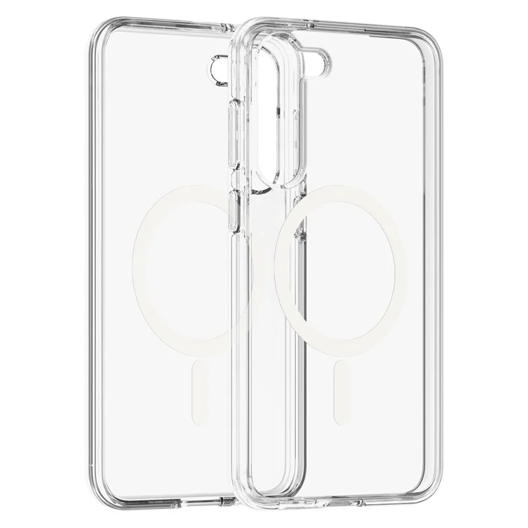 Magnetic Case for Samsung Galaxy S23 , Hard PC Soft TPU Protective Phone Cover - Transparent