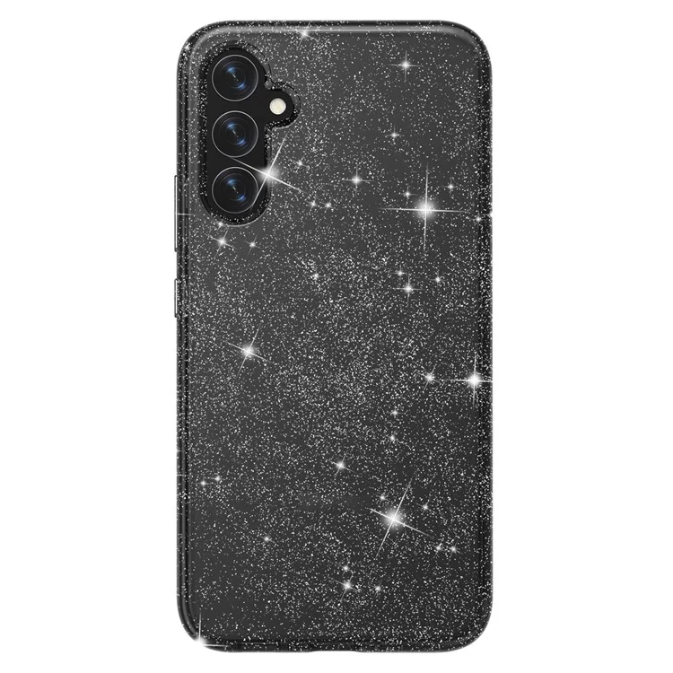 Per Samsung Galaxy A34 5G Scintillante Glitter Case Anti-Graffio PC Rigido TPU Morbido Copertura per Telefono - Grigio Lucido