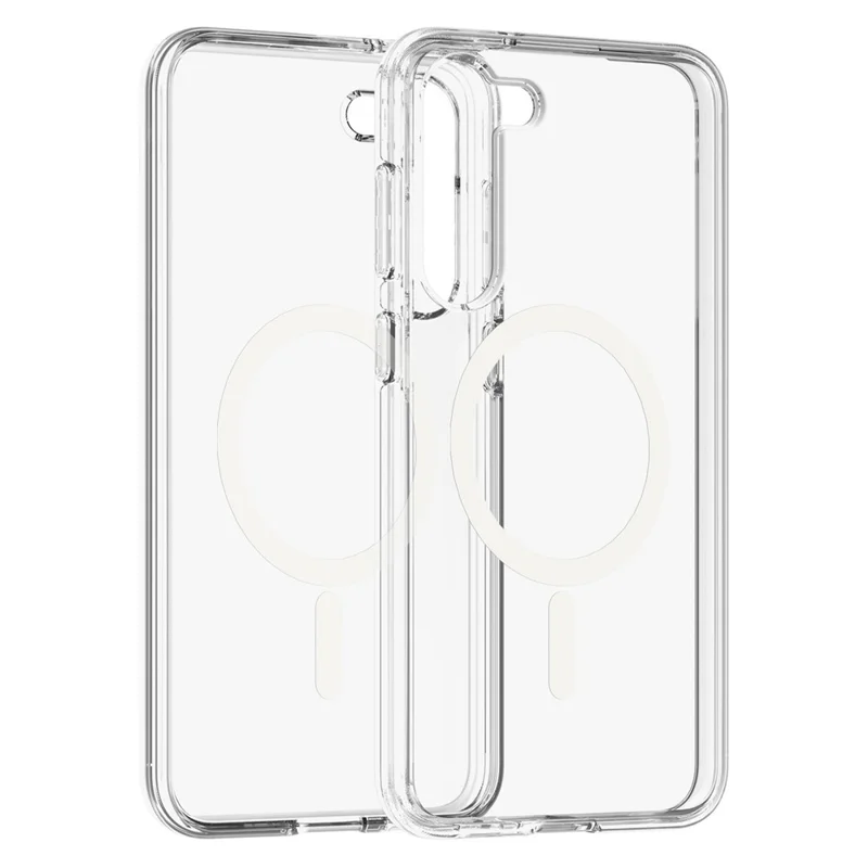 Per Samsung Galaxy S23+ Custodia per telefono sottile e trasparente in PC duro e TPU morbido anti-caduta e magnetica - Trasparente