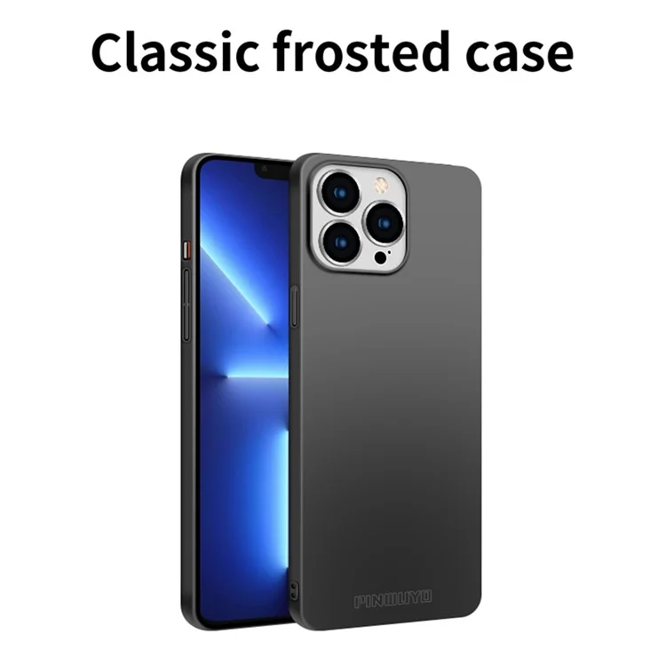 PINWUYO PC Series Matte Case for iPhone 13 Pro 6.1 inch , Hard PC Phone Cover with Magnetic Ring Holder - Black