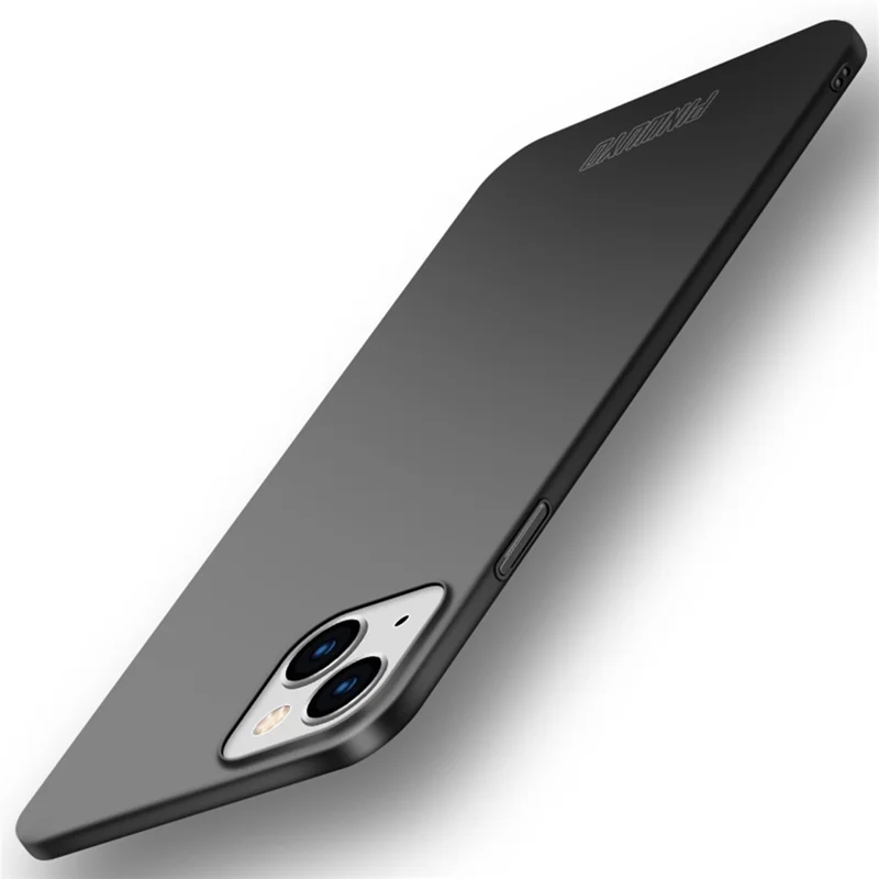 PINWUYO PC Series for iPhone 13 6.1 inch Matte Phone Case Hard PC Cover with Magnetic Ring Holder - Black