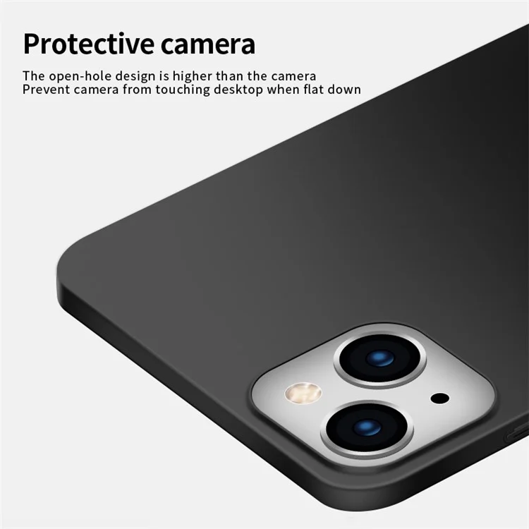 PINWUYO PC-Serie für iPhone 14 Plus Matte Hard PC Backcover mit Magnetring Halter - Schwarz