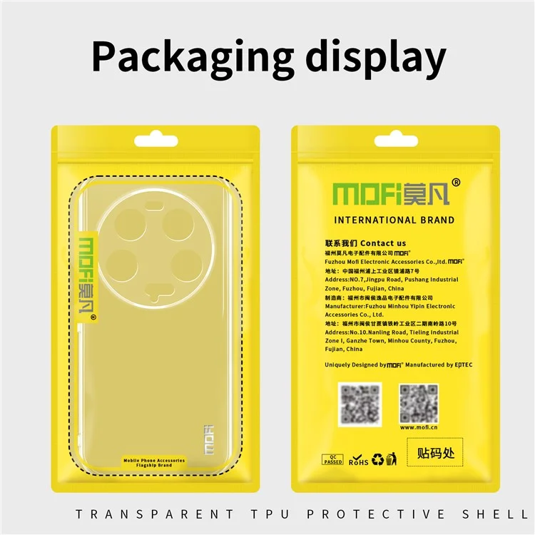 MOFI Für Xiaomi 13 Ultra Transparente Handyhülle Stoßfest Weiche TPU-Handyhülle