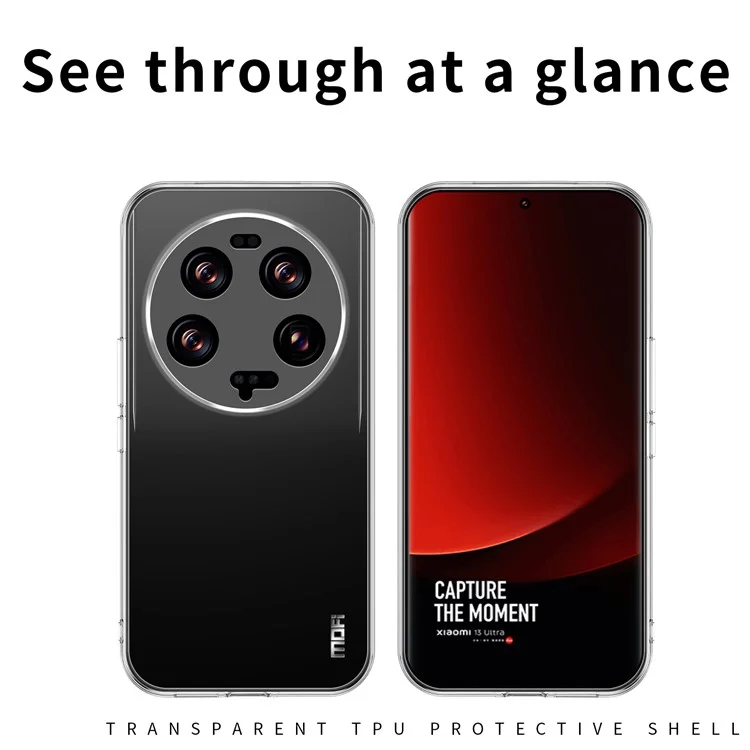 MOFI Für Xiaomi 13 Ultra Transparente Handyhülle Stoßfest Weiche TPU-Handyhülle