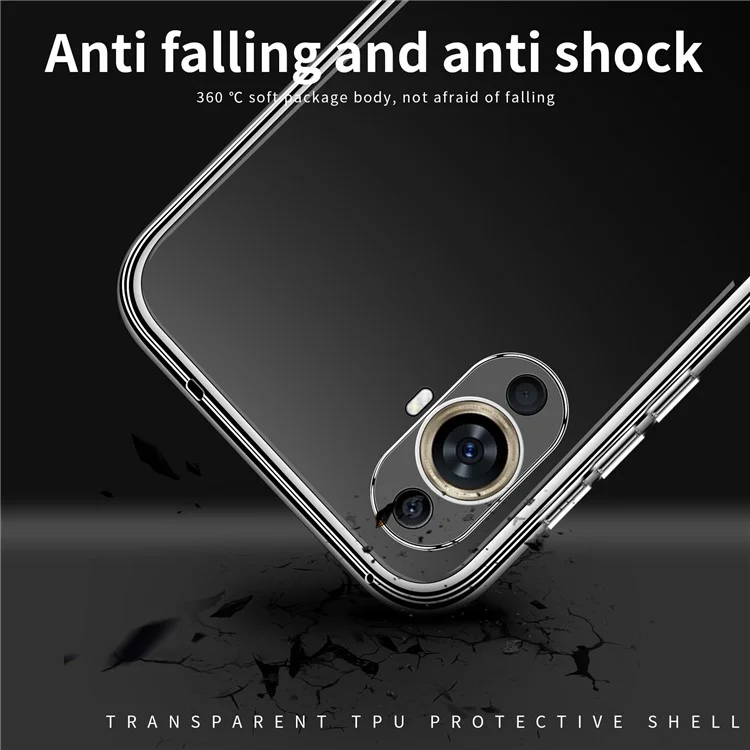 MOFI Para Huawei nova 11 / nova 12s 4G / nova 12 Lite 4G Caso de TPU Transparente Arranhão-resistente Capa de Telefone Celular